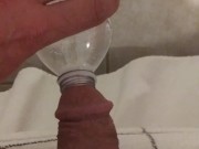 Daddy Dick Pissing In Water Bottle Playing With My Cock On Bed Edge