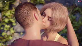 my pleasure 3 - lori kissing first time julian in park then in her bed and julian watching daphne s shower