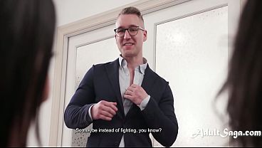 Trans And A Girl Fight Over A Guy In Office - Charlotte Sins, Baxxx, Victoria Grant