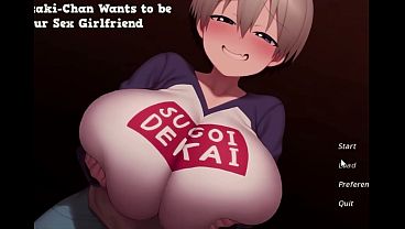 Massive tits Bratty Uzaki Chan wants to be your sex Girlfriend Hentai game