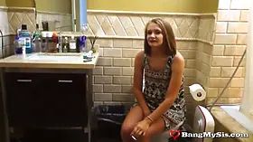 Big Stepbrother Sees Little Stepsis Puffing Cigs So Shags Her To Remain Quiet