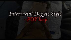 Interracial Doggie Style- POV loop