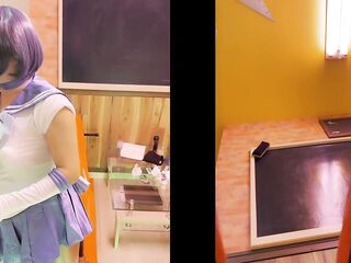 Sailor mercury's masturbation with nipp toy and anal put in. Please see my asshole!