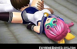3D Superheroine Captured by Men!