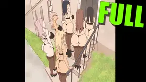 Six animated vixens gangbang a lucky guy in full anime hentai fuckfest