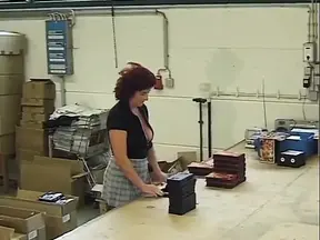 Slutty granny gets her pierced pussy played with
