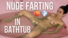 Nude Stinky FARTING in a Bathtub in Different Poses