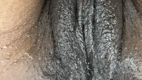 ebony pussy close up