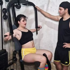 Personal Trainer Fucks Stepbrothers at the Gym