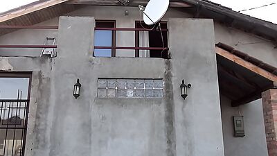 Wife gives contractor a Blowjob while Husband is at work