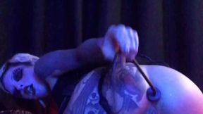 The evil doll having fun w/ inflatable anal plug