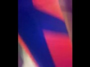 Spandex Lycra Tights with Big White Cock Bulge