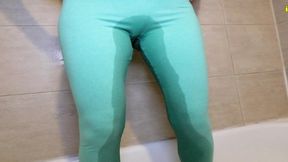 omorashi annalyne pissing yoga leggings first timer!