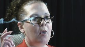 Brianna teasing with her smoking style