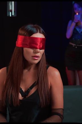 Passionate Lesbian Domination. Blindfold Smoke &amp; Collar