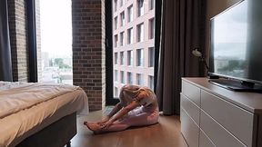 Skinny stepsis drilled nicely after yoga - POV