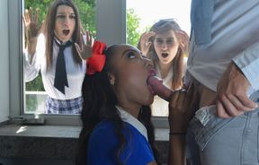 Rich guy bangs new black chick from