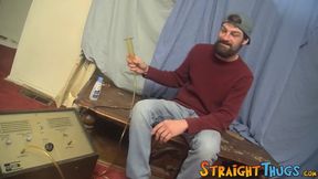 Bearded dude Mickey Waters is enjoying his cock and shooting off a hot load