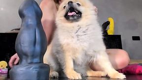 Busty Blonde Slut Does Deep Squats While Gaping Asshole Swallows Huge Butt Plug on Live Cam