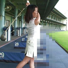 Japanese MILF golf date and love love at love hotel