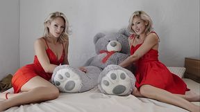 Teddy with Twins - ANAL Dildo Challenge