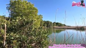 German amateur teen gets fucked outdoors by stranger man