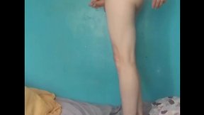 Beautiful skinny latin trans with big ass gets anal toys from 20-year-old algerian boy.