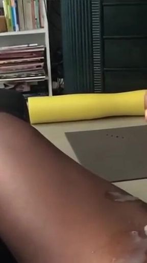Stroking my fat dick cumming so hard