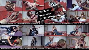Bondage Bonanza Grab Bag: 4 Scene Compilation feat VeVe, Blaze, Miss Frog, Keri Spectrum (July 2025)