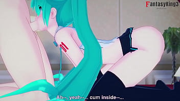 Virtual idol Hatsune Miku sucks and fucks POV