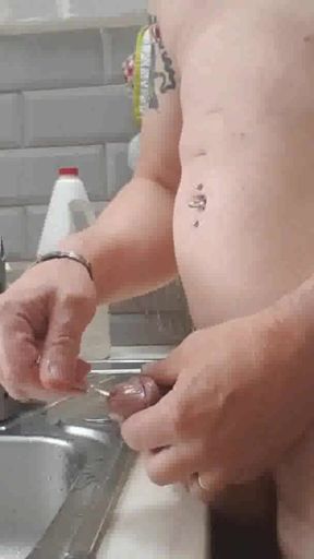 Stunning moment from "3 spoons in my dick doing the dishes wide side of course"