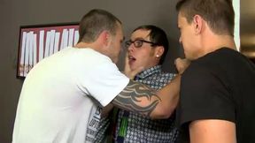 Scared Nerd Suddenly Hungers for Bully's Cock