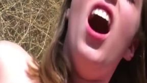 Mature Blonde MILF Takes Cock Deep in Truck