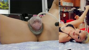 pussy pump and fuckmachine hard fuck &mdash; spread position