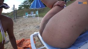 Lesbian Asslick on the Beach