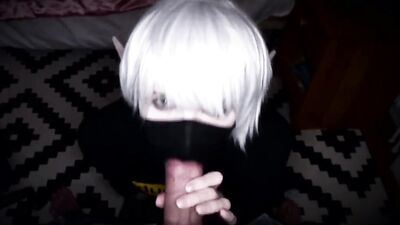 trap femboy slut gets cum in face from straight friend