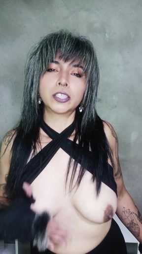 Sensual Black Suit Smoke Tease - Topless Seduction
