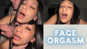 Facial orgasm and moans while you're being fucked