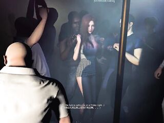 Screwing nice-looking gal in club