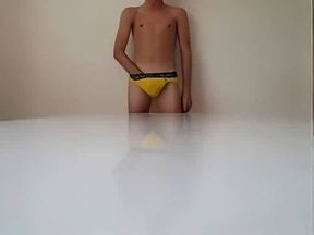 Big-Cock Twink Jerks on Webcam