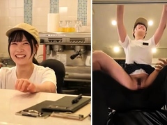 Japanese teen made to cum hard and fucked deep at work