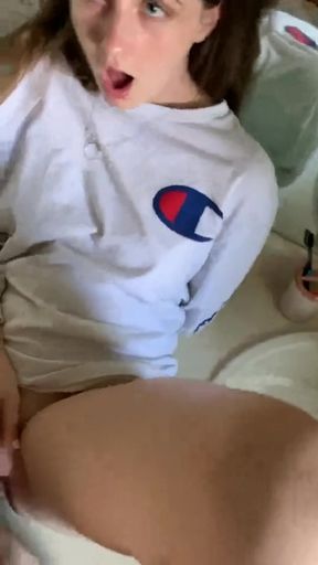Creampied in bathroom