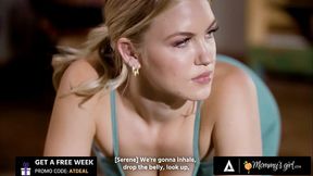 MOMMY'_S GIRL - Horny MILF Harshly Scissors Her Stepdaughter After Getting Hard-Fingered During Yoga