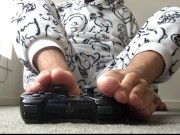 You invited me over to play video games but my feet won’t stop playing with the joysticks