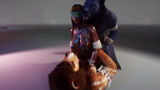 Double Penetration with Furrys 3D