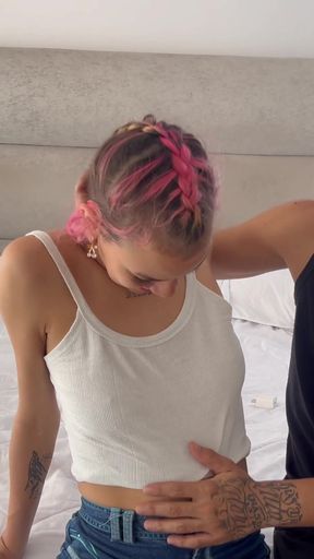 I take the virginity of my little 18-year-old stepsister and come inside her   Clip 1