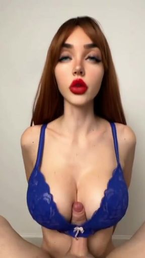 BIG Tits Redhead Close Up Titfuck   Clip 1