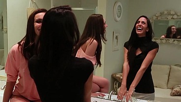Lyla Storm And Tiffany Tyler Get Naked In The Make Out Room