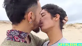 Horny Latinos Enjoy Bareback Fun At The Beach Hardcore