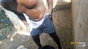 Reality BBC - Hongi's Sorority Outdoor Session Gets Wild When His Showering Next to Neighbors Fence